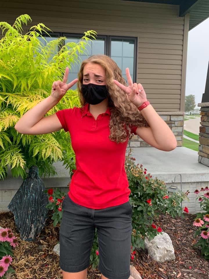 Senior in mask